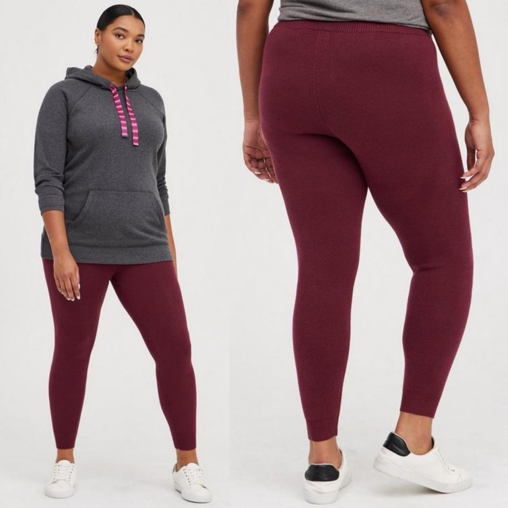 Torrid Full Length Signature Waist Sweater Jogger Legging in Purple Size 6X